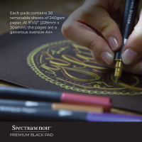 Spectrum Noir Premium Black 9x12 Inch Paper Pad (SPECN-BPPAD9)